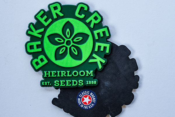 Baker Creek Logo Magnet, Lime Green