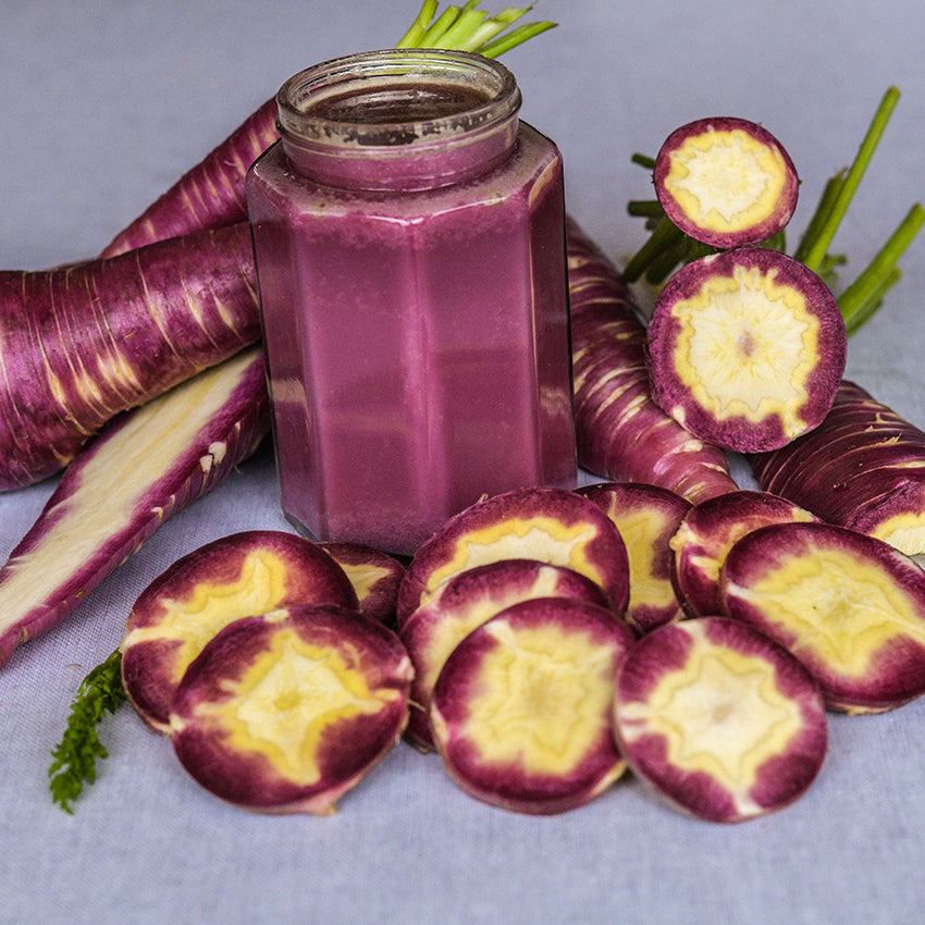 Gniff Carrots with slices and juice.