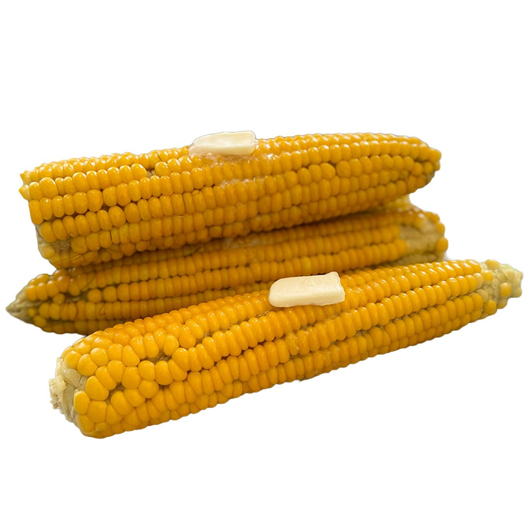 Golden Bantam 12-Row with butter on a white background.