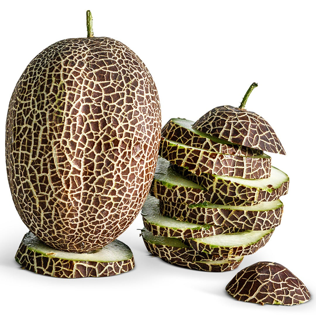 Sikkim Cucumber with slices on a white background.