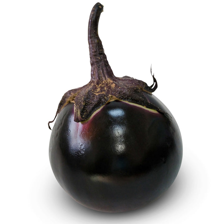 Kamo Eggplant on a white background.