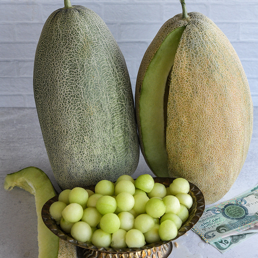 Bateekh Samara Melons with melon balls.