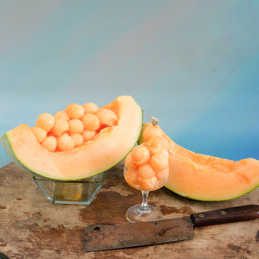 Small Persian Melon wedges and balls.