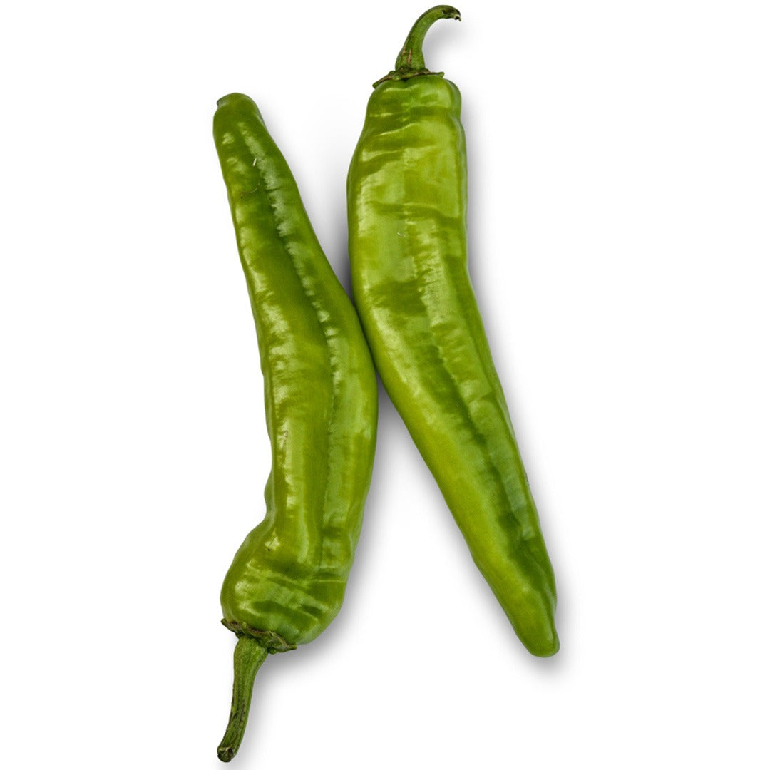 Big Jim Hot Peppers on a white background.