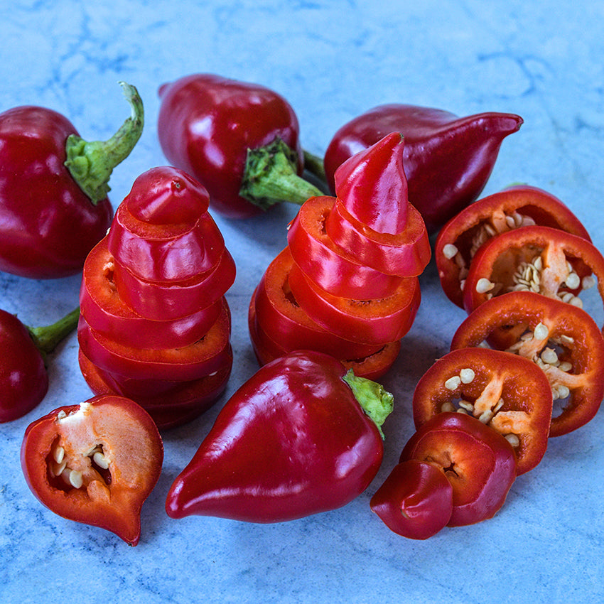 Kalugeritsa Peppers sliced.