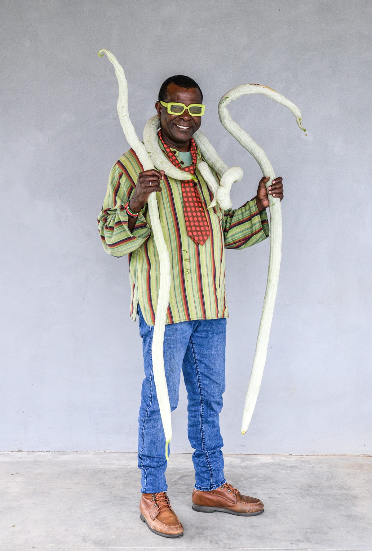 Sam with snake beans