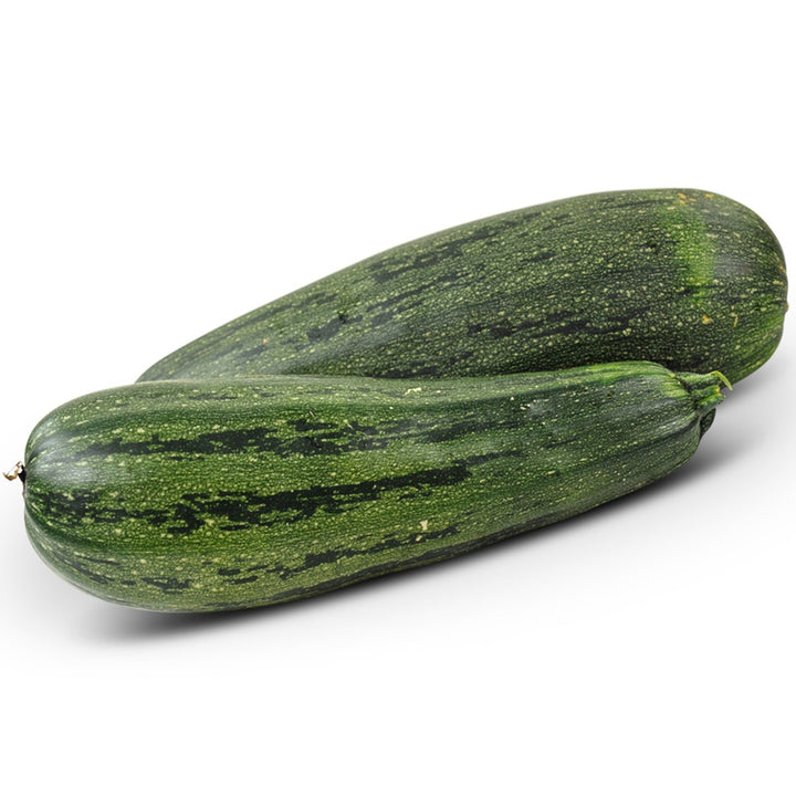 Zucchini Nimba Summer Squash on a white background.