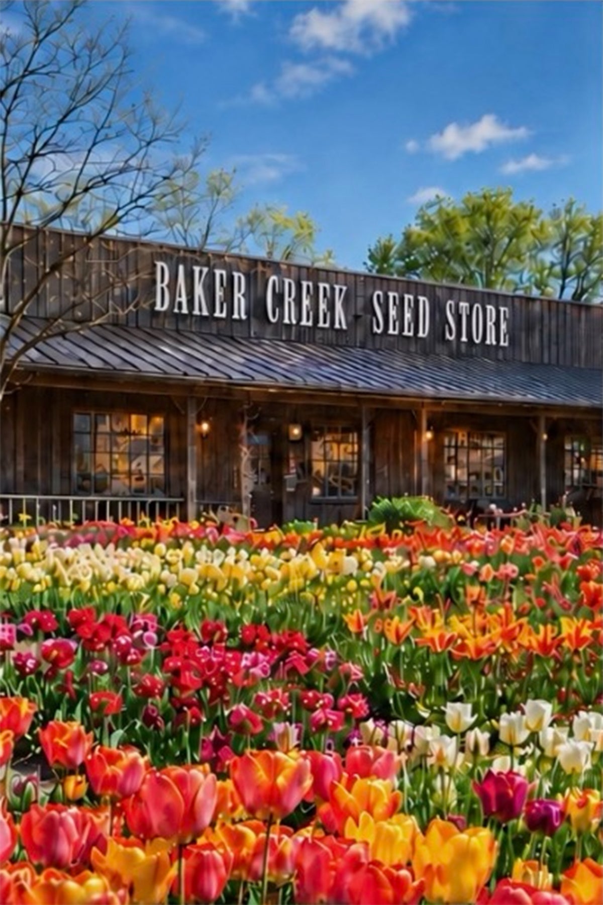 The Baker Creek Seed Store in spring