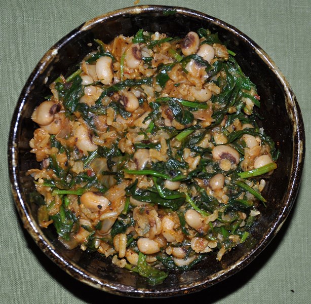 Mustard_Greens_with_Cowpeas_and_Rice