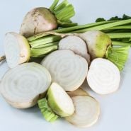 Albino Beets halved and whole.