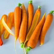 Little Finger Carrots with peelings removed