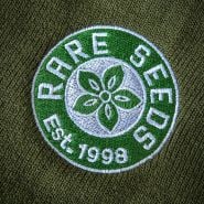A close-up of the Baker Creek logo on the Baker Creek Logo Beanie.