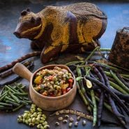 Texas Caviar Beans made out of Purple Hull Pinkeye Cowpeas.