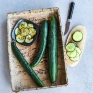 Aonaga Jibai cucumber slices