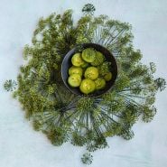Dill Bouquet arrangement with pickled cucumbers.
