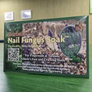 Herbal Nail Fungus Soak in packaging on white background.