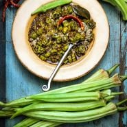 Louisiana 16 Inch Long Okra pod