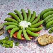 Sugar Bon Snap Pea with dip.