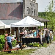 A crowd at the Flour Mill at the Baker Creek Spring Planting Festival.