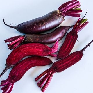 Cylindra Beets cut in half