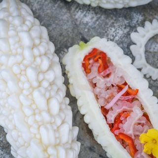  Jyunpaku Okinawan Pure White Bitter Melons with pickled bitter melon filling.