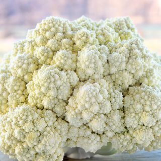 Close-up of a De Jesi Cauliflower head.