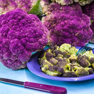 Purple of Sicily Cauliflower heads