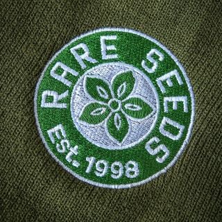 A close-up of the Baker Creek logo on the Baker Creek Logo Beanie.