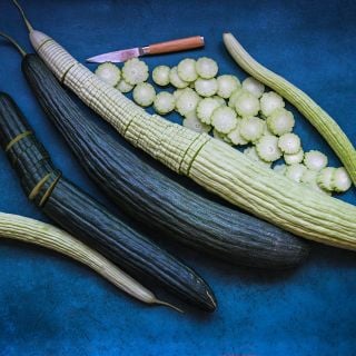 Armenian Yard-Long Cucumber with Metki Dark Green Serpent.