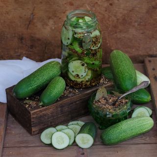Monika Cucumber in pickling solution.