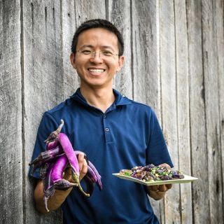 Xu Chen with Chinese Strig Eggplant