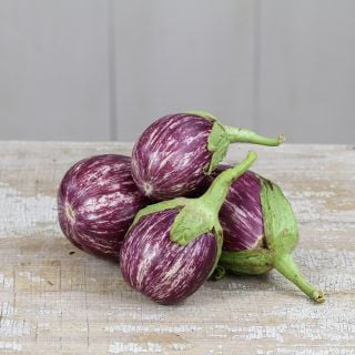 Small stack of Listada De Gandia Eggplant.