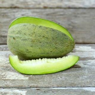 Bateekh Samara Melon with wedge exposed.