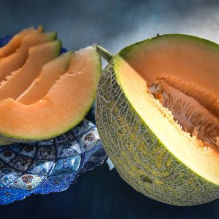 Small Persian Mellon slices.