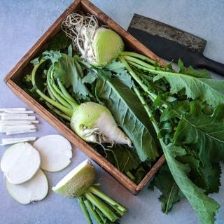 Bald Head Mustard in wooden box.