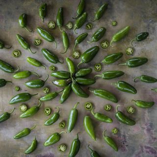 Tam Jalapeno Peppers in decorative display.